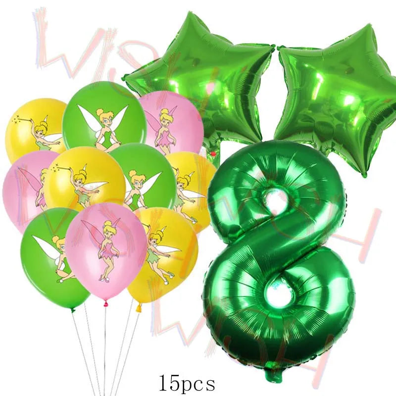 Princess Tinker Bell Balloon Fairy First Birthday Party Decoration Supplies Ballon Home Garden Girl Wed Decor Gift Baby Shower