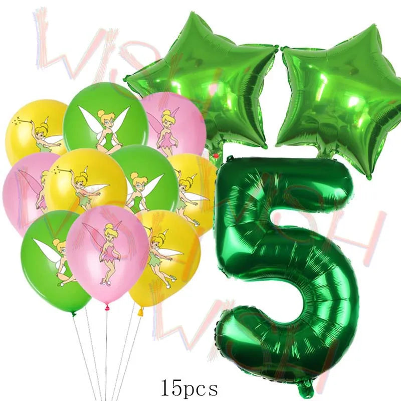 Princess Tinker Bell Balloon Fairy First Birthday Party Decoration Supplies Ballon Home Garden Girl Wed Decor Gift Baby Shower