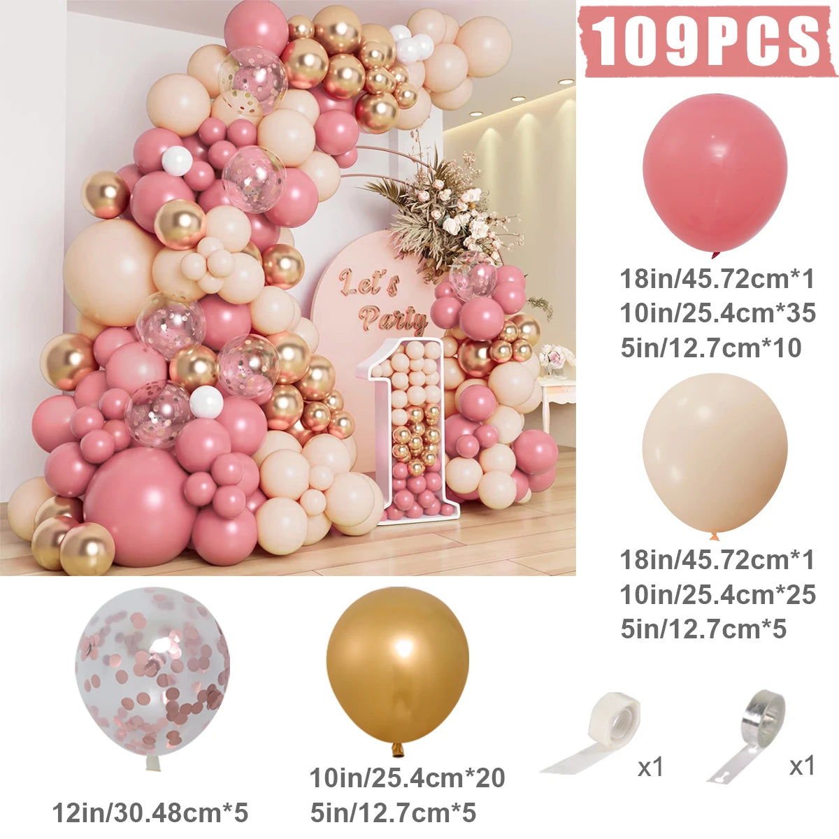 Retro Pink Pastel Macaron Balloons Garland Arch Kit Wedding Birthday Party Decoration Girls Baby Shower Rose Gold Ballon Chain