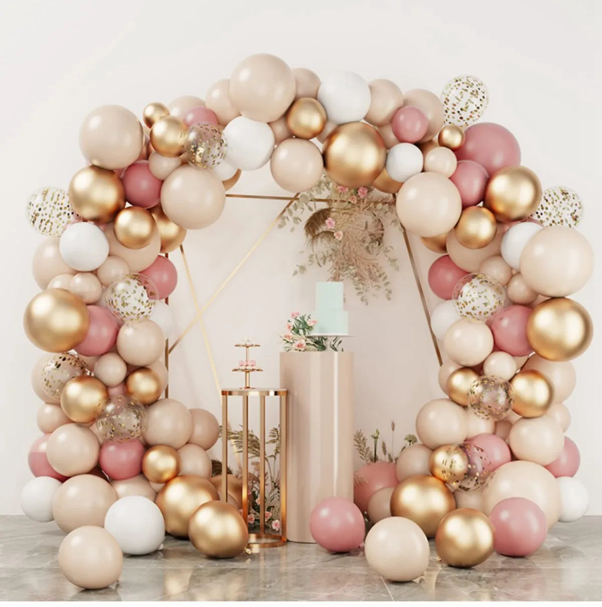 Retro Pink Pastel Macaron Balloons Garland Arch Kit Wedding Birthday Party Decoration Girls Baby Shower Rose Gold Ballon Chain