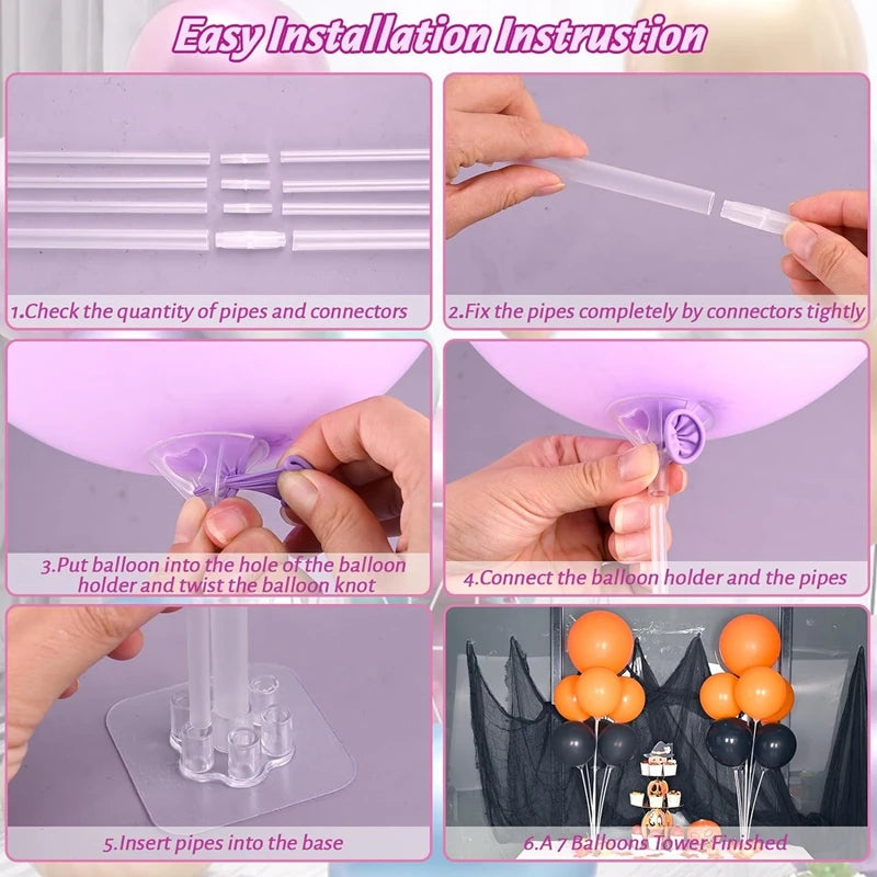 Birthday Wedding Party Decoration Balloon Support Balloon Stand Balloon Holder Balloon Stick Tubes Kids Baby Shower Table Decor