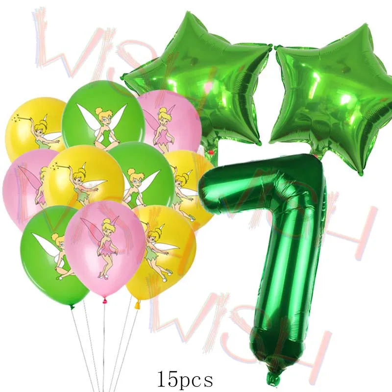 Princess Tinker Bell Balloon Fairy First Birthday Party Decoration Supplies Ballon Home Garden Girl Wed Decor Gift Baby Shower