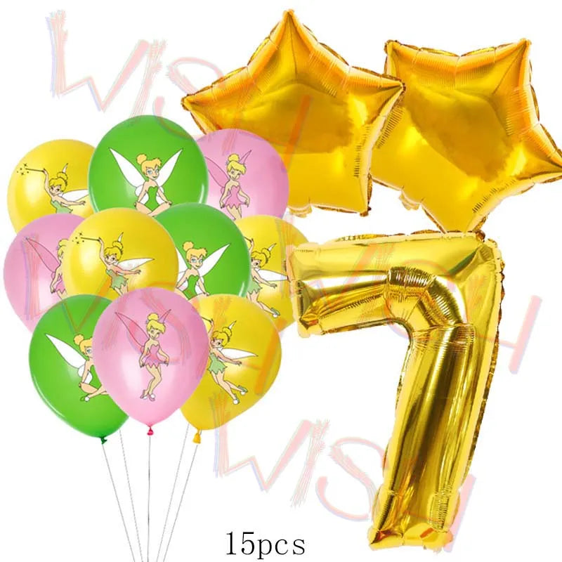 Princess Tinker Bell Balloon Fairy First Birthday Party Decoration Supplies Ballon Home Garden Girl Wed Decor Gift Baby Shower