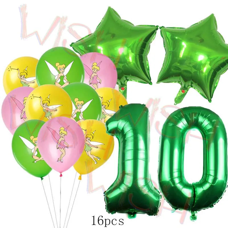 Princess Tinker Bell Balloon Fairy First Birthday Party Decoration Supplies Ballon Home Garden Girl Wed Decor Gift Baby Shower