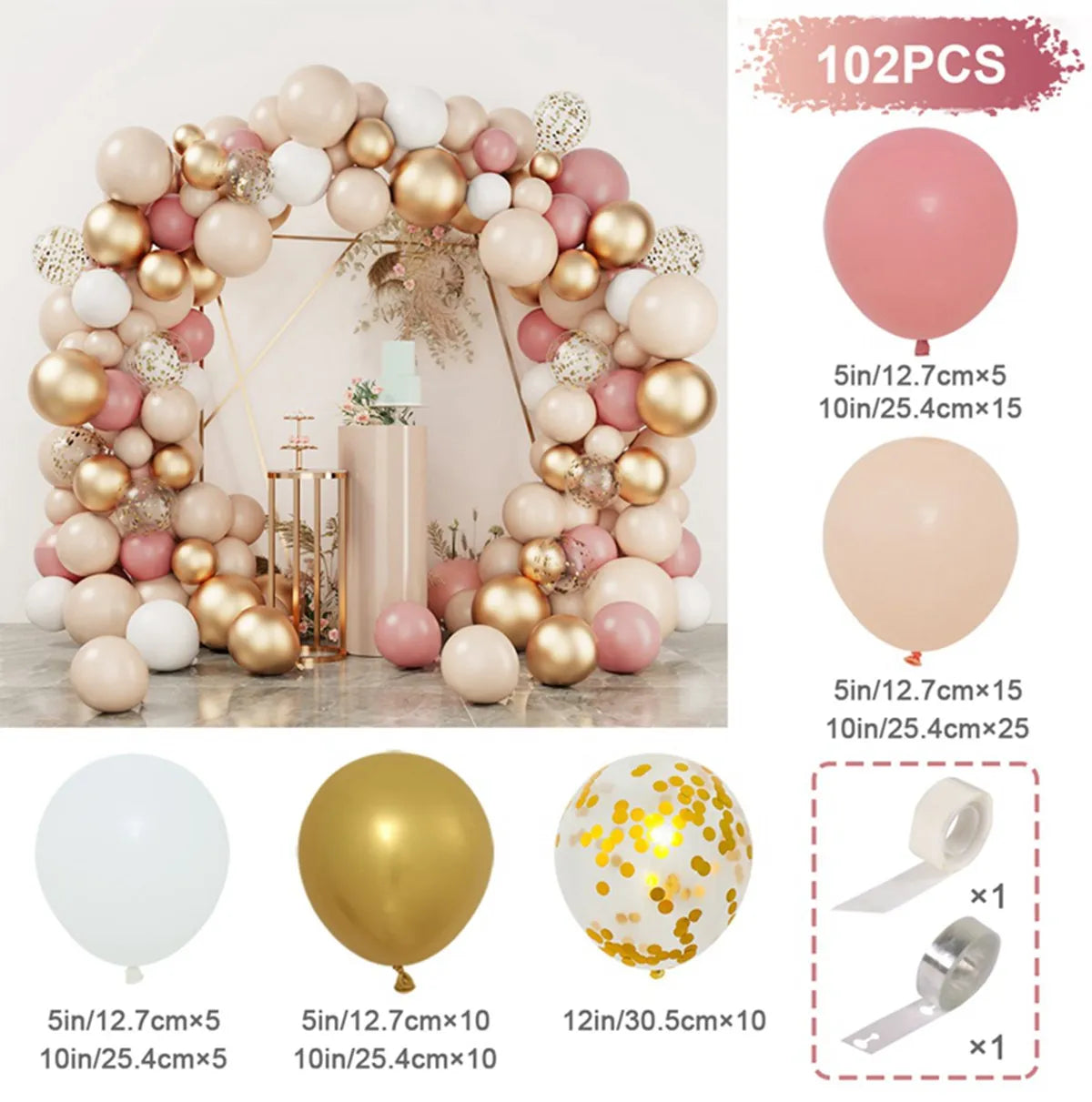 Retro Pink Pastel Macaron Balloons Garland Arch Kit Wedding Birthday Party Decoration Girls Baby Shower Rose Gold Ballon Chain