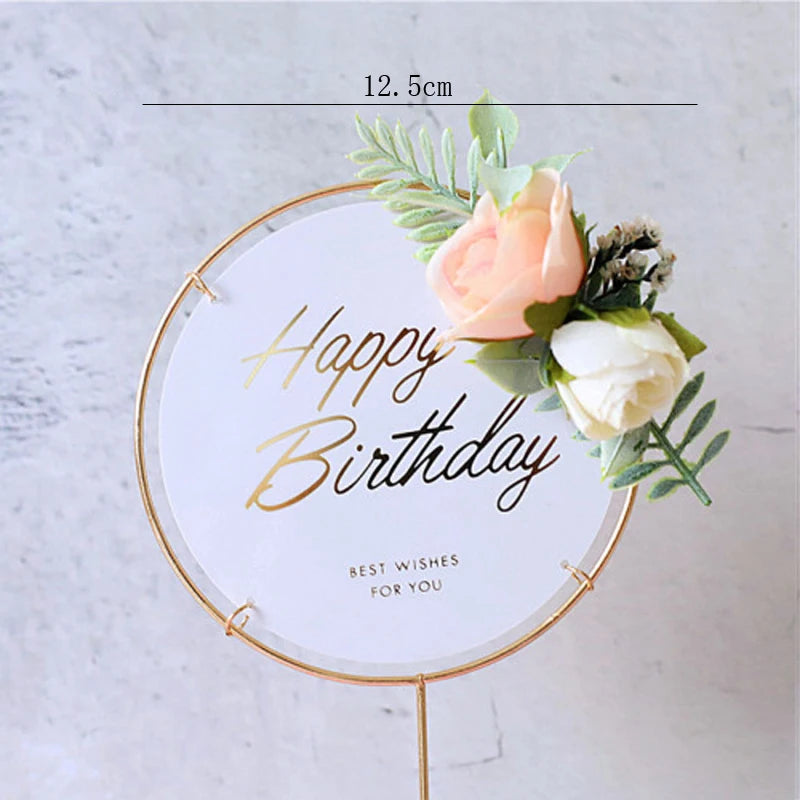 Happy Birthday Decorative Butterflies for Party Cake Decoration Princess Girl Wedding Cake Toppers Dessert Butterfly Decor 3d