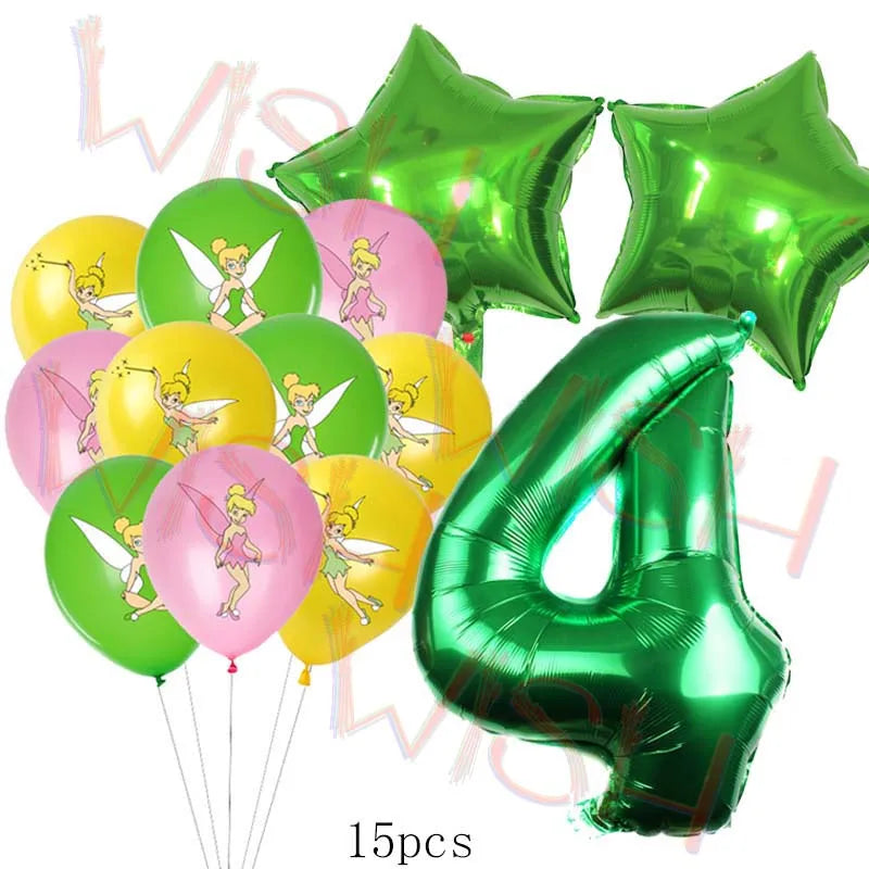 Princess Tinker Bell Balloon Fairy First Birthday Party Decoration Supplies Ballon Home Garden Girl Wed Decor Gift Baby Shower