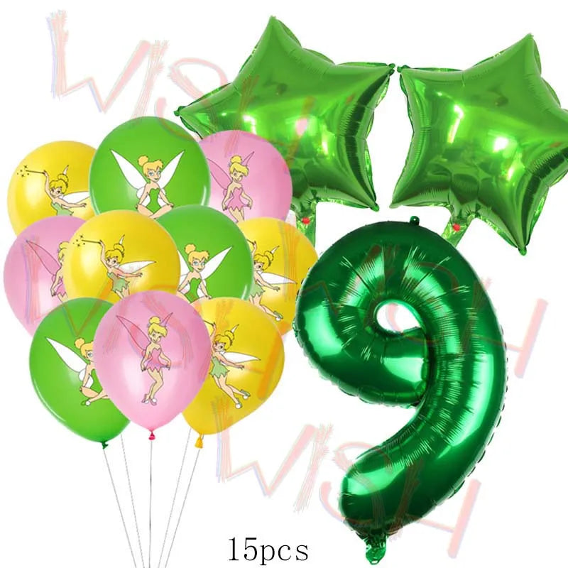 Princess Tinker Bell Balloon Fairy First Birthday Party Decoration Supplies Ballon Home Garden Girl Wed Decor Gift Baby Shower
