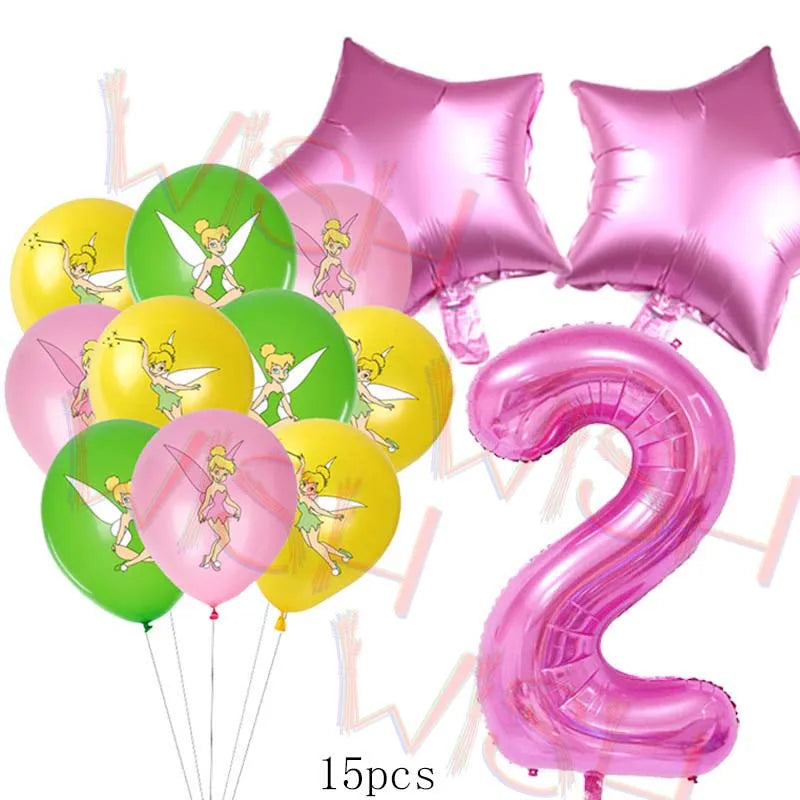 Princess Tinker Bell Balloon Fairy First Birthday Party Decoration Supplies Ballon Home Garden Girl Wed Decor Gift Baby Shower