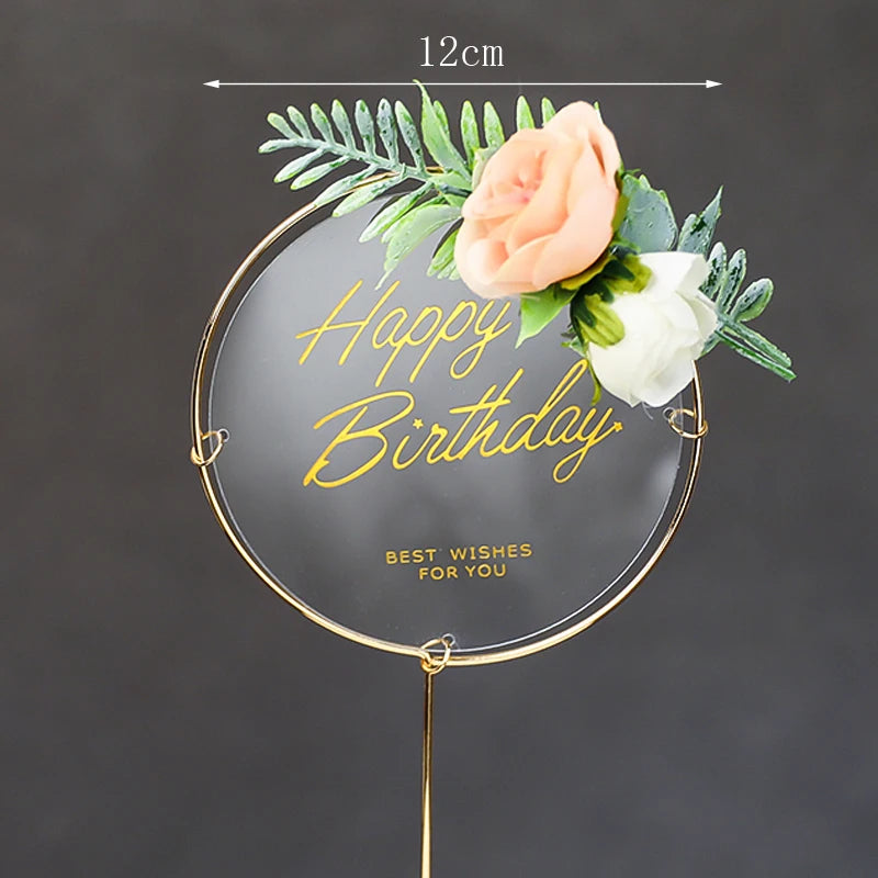 Happy Birthday Decorative Butterflies for Party Cake Decoration Princess Girl Wedding Cake Toppers Dessert Butterfly Decor 3d