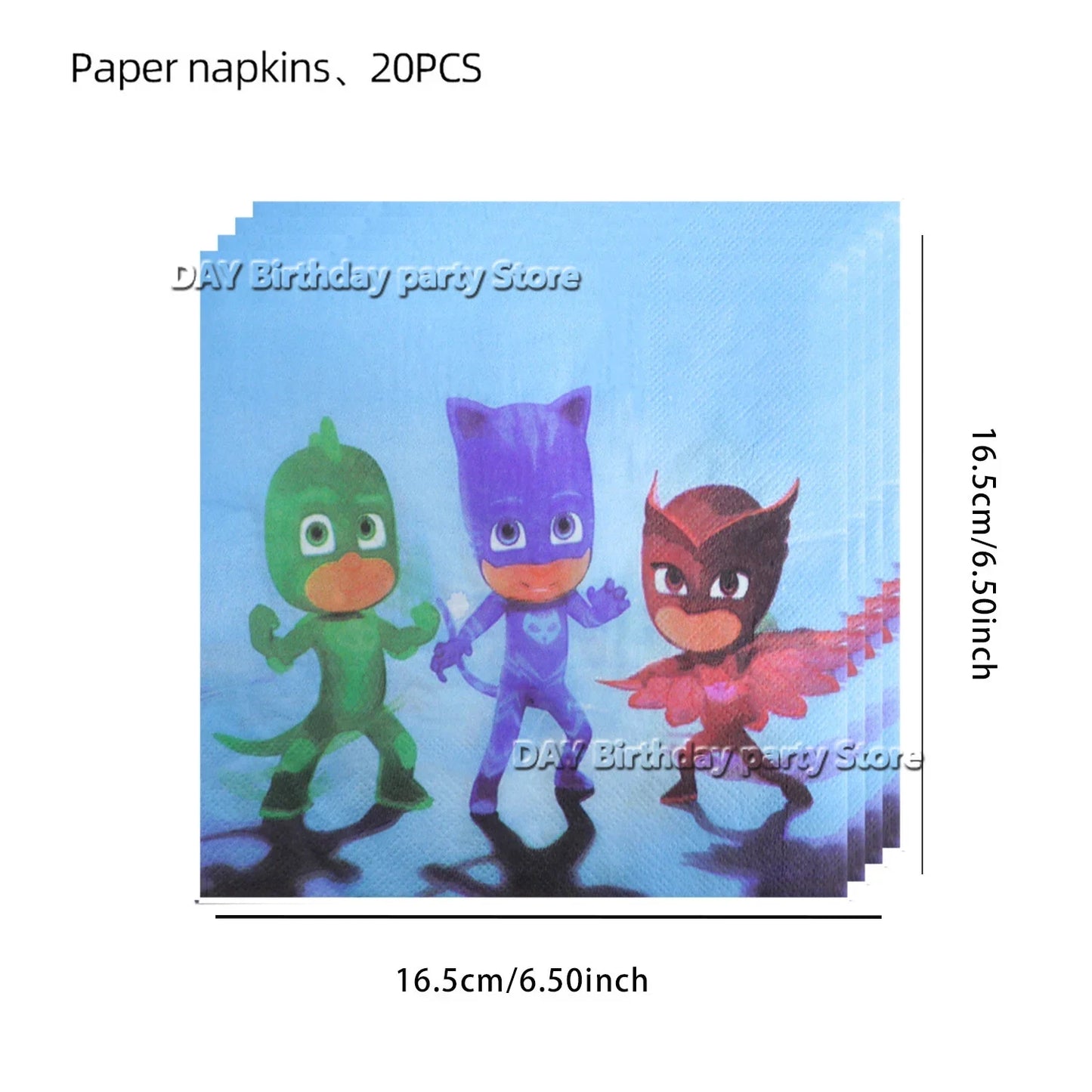 Kit Paper Tableware Pajamas Boys Happy Birthday Party Decoration Baby Shower Mask Boy Party Supplies Foil Balloons Kit Gift Bags
