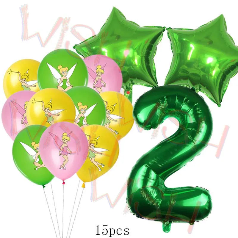 Princess Tinker Bell Balloon Fairy First Birthday Party Decoration Supplies Ballon Home Garden Girl Wed Decor Gift Baby Shower