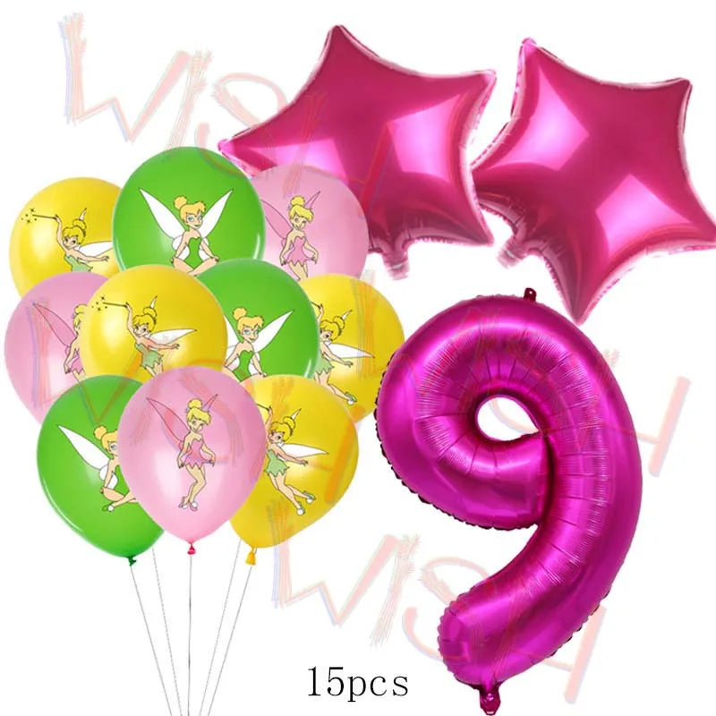 Princess Tinker Bell Balloon Fairy First Birthday Party Decoration Supplies Ballon Home Garden Girl Wed Decor Gift Baby Shower