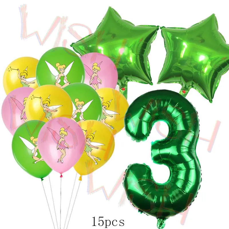 Princess Tinker Bell Balloon Fairy First Birthday Party Decoration Supplies Ballon Home Garden Girl Wed Decor Gift Baby Shower